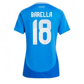 Italien Nicolo Barella #18 Hemmakläder Dam EM 2024 Kortärmad